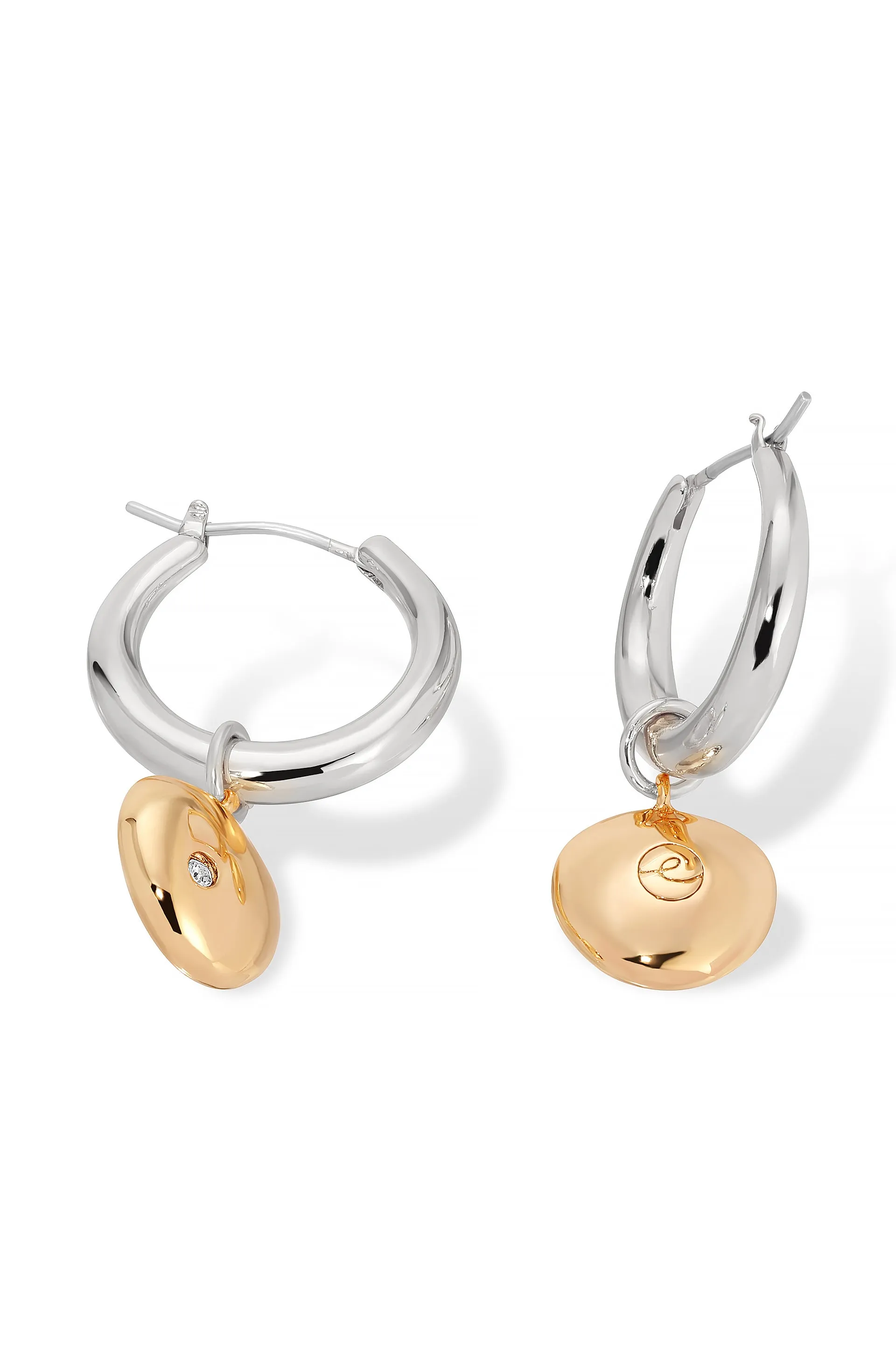 Polished Pebble Huggie Hoop Earrings sold by Boston Proper product image thumbnail 4
