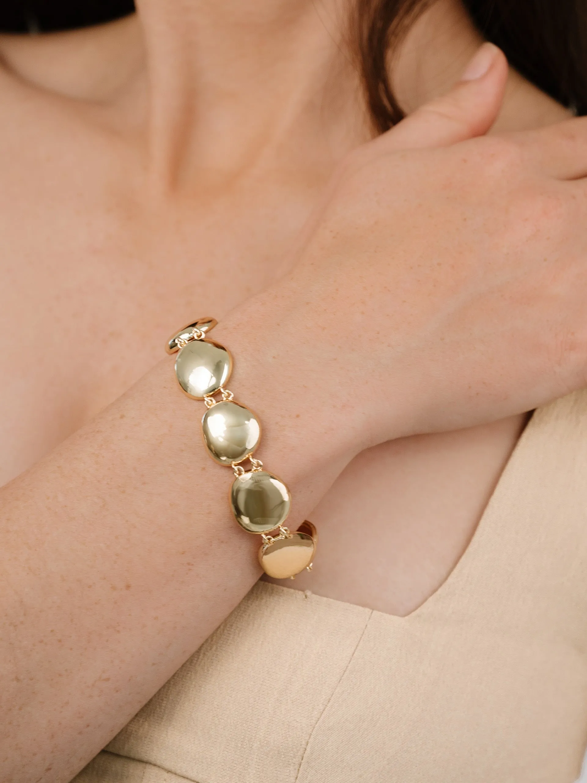 Polished Pebble Linked Bracelet sold by Boston Proper product image thumbnail 2