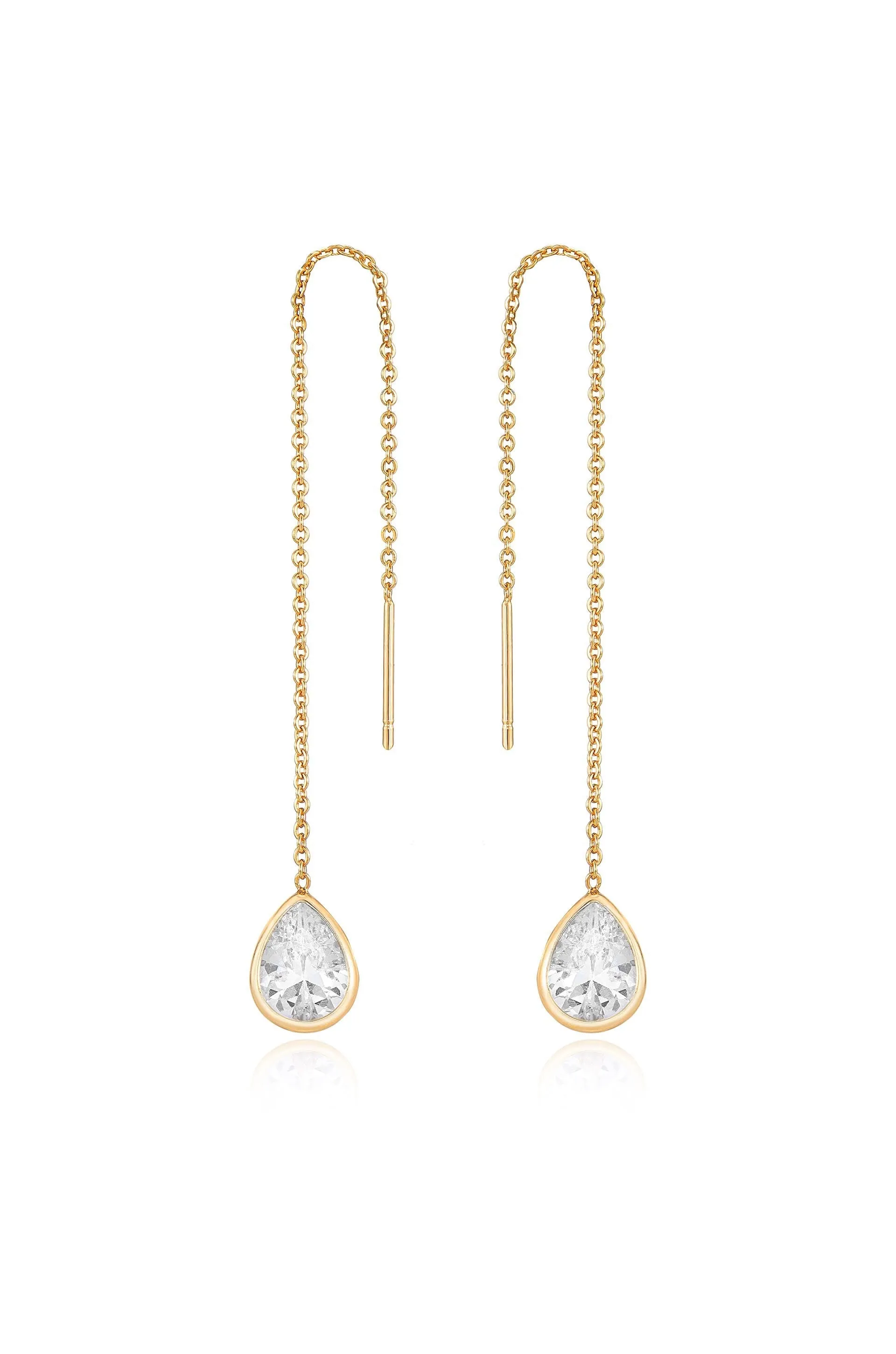 Barely There Chain and Crystal Dangle Earrings sold by Boston Proper