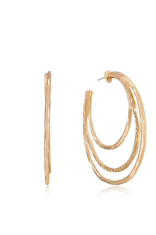 Handworked Hoop Earrings sold by Boston Proper