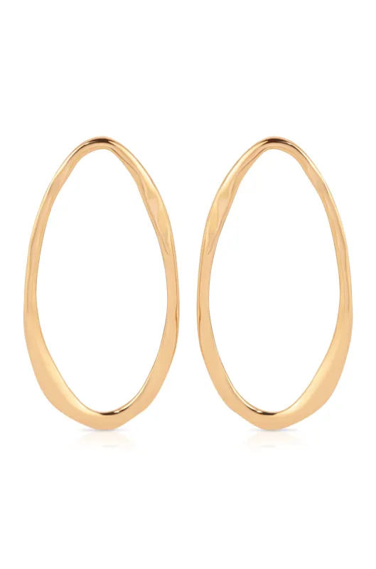 Hammered Large Oval Earrings sold by Boston Proper