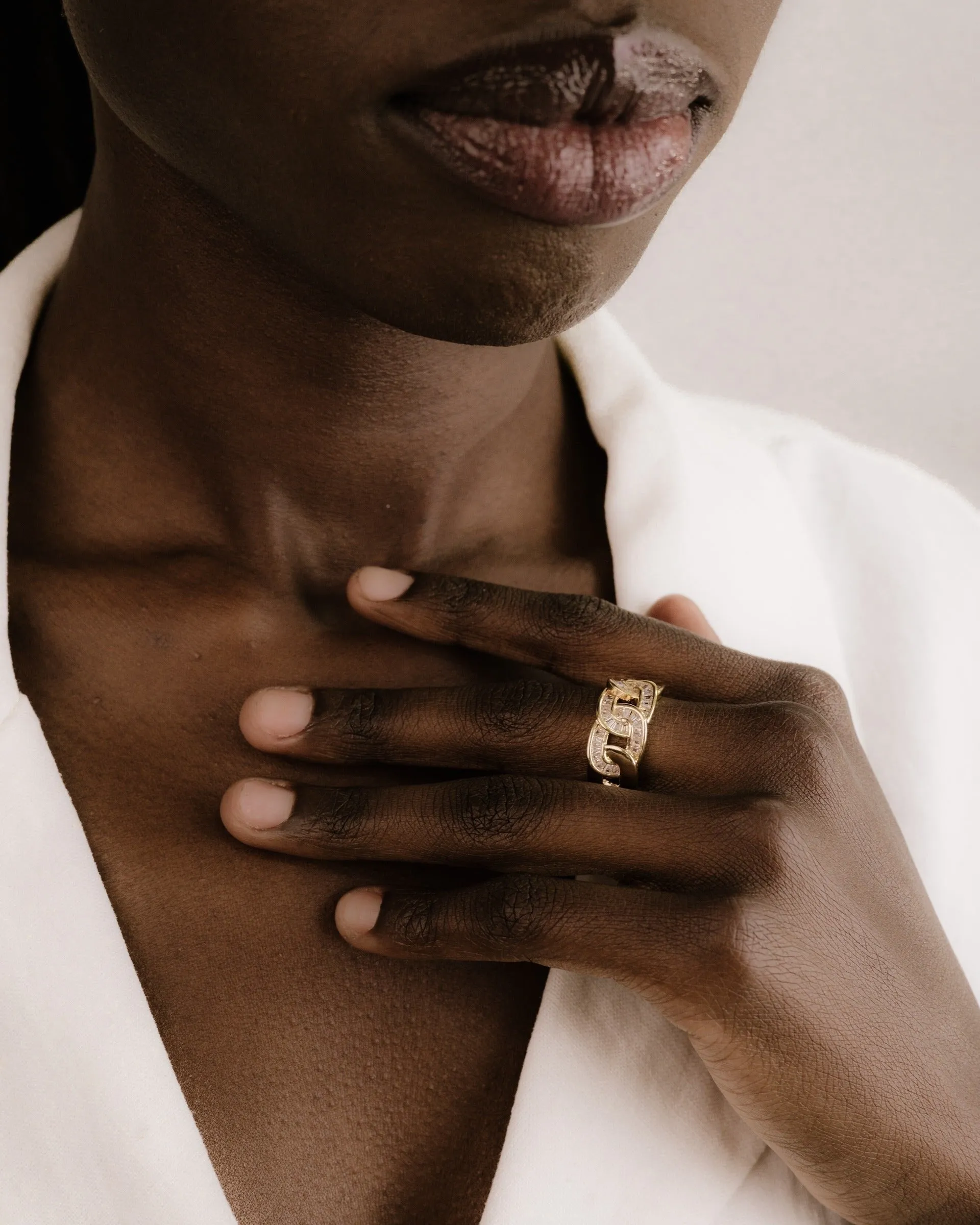 Adjustable Crystal Link Ring sold by Boston Proper product image thumbnail 2