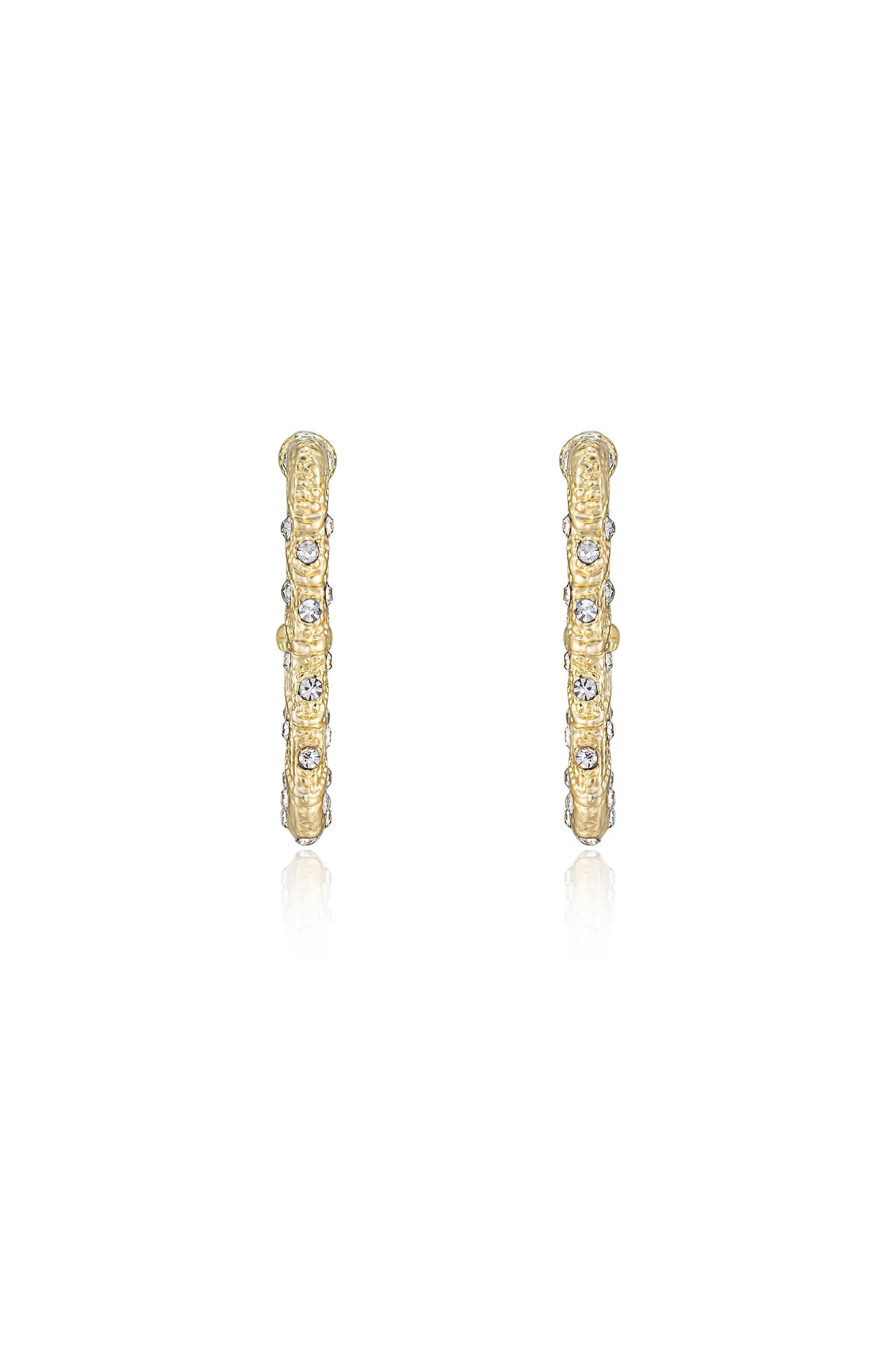 Crystal Studded Rectangle Earrings sold by Boston Proper product image thumbnail 3