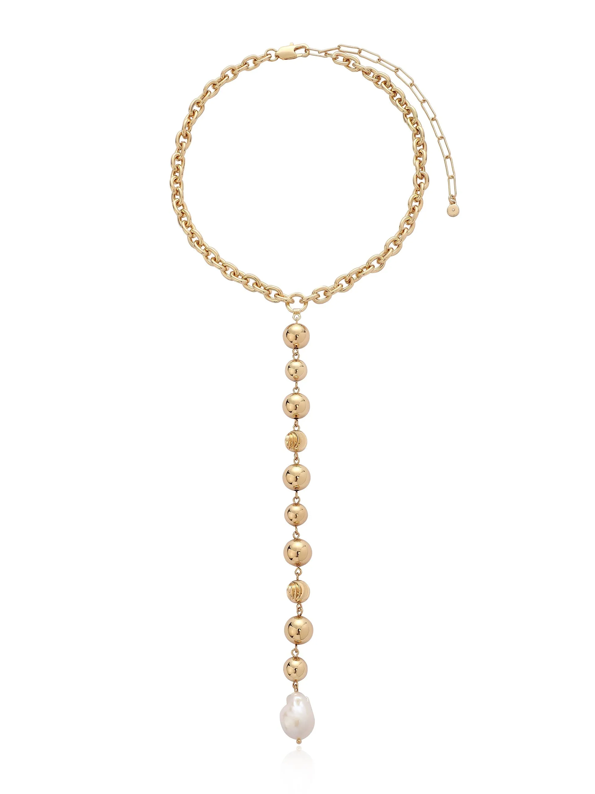 Deep Drop Pearl Lariat Necklace sold by Boston Proper