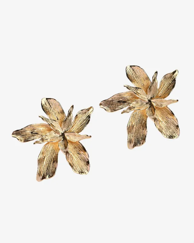 Floral Stud Earring Gold sold by Boston Proper