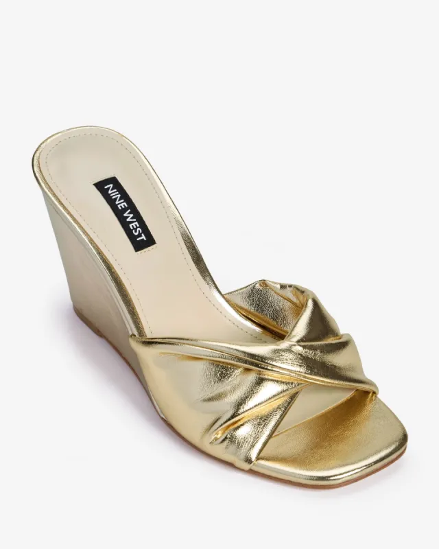 Twist Slide Wedge Gold sold by Boston Proper