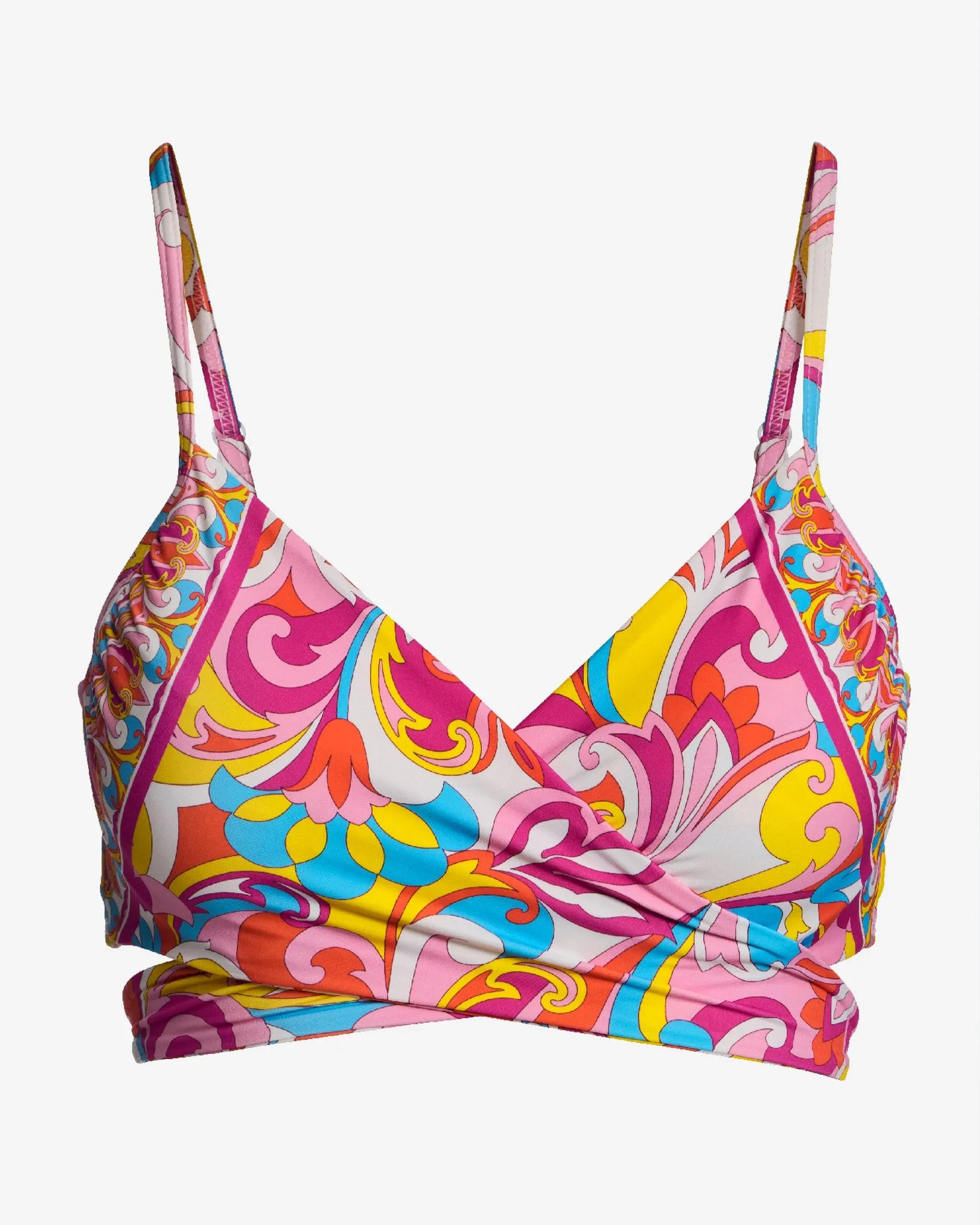 Swim Sense Print Underwire Wrap Bikini Top Tulum Abstract sold by Boston Proper product image thumbnail 2