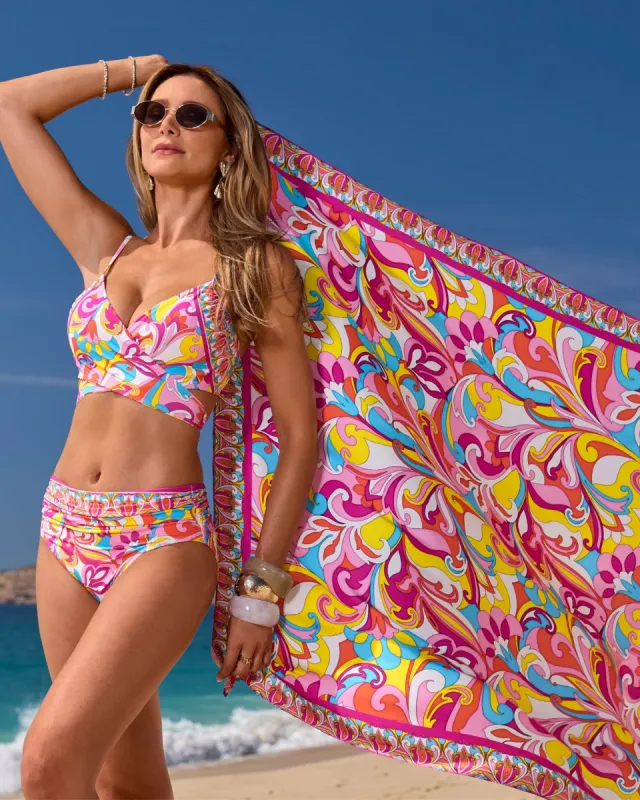 Print Coverup Pareo Tulum Abstract sold by Boston Proper