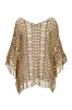 Effortless Crochet Pullover Poncho Sesame sold by Boston Proper
