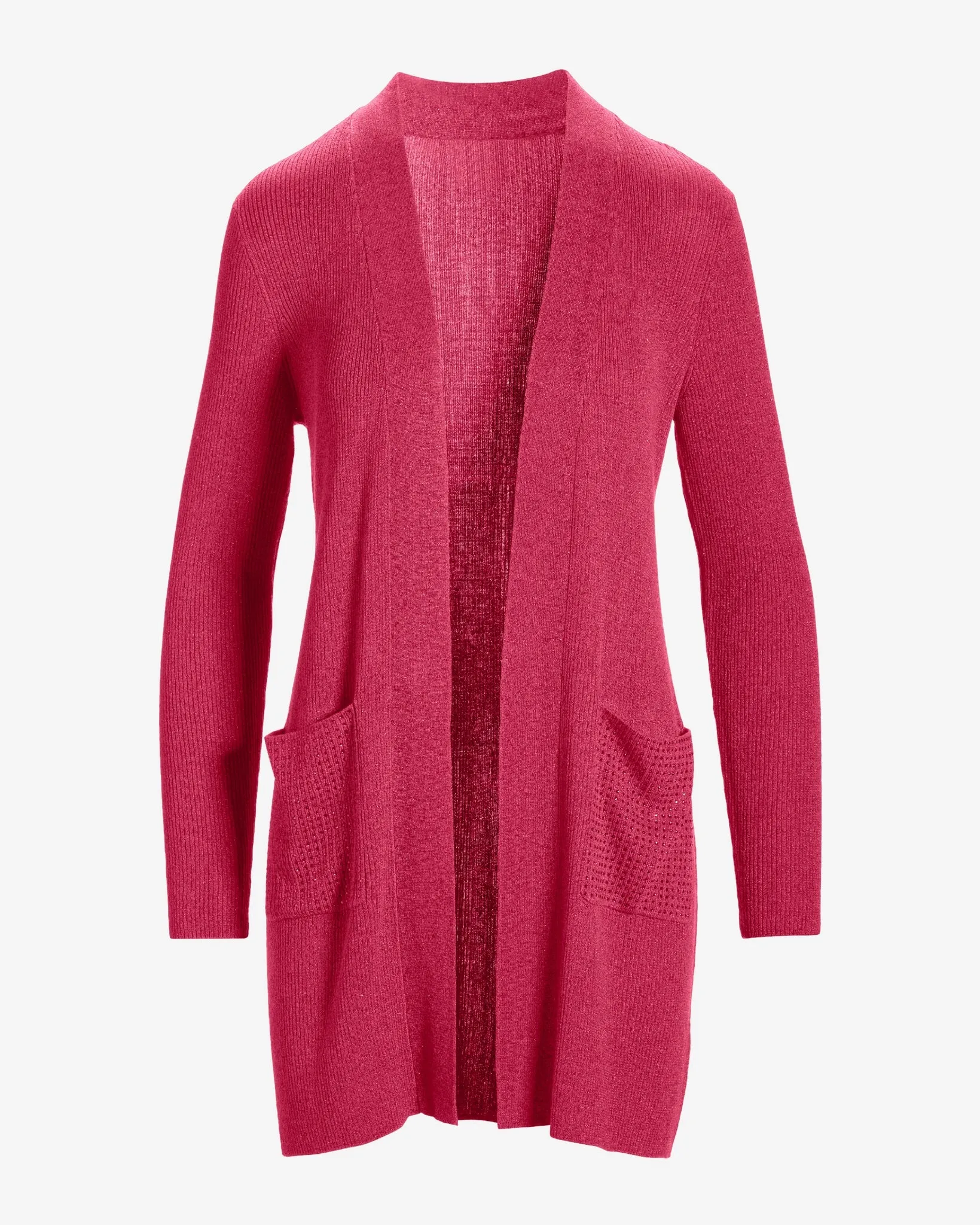Rhinestone Pocket Lounge Cardigan Bright Pink sold by Boston Proper product image thumbnail 2