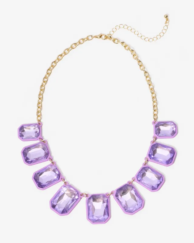 Two-Toned Gem Necklace Purple sold by Boston Proper