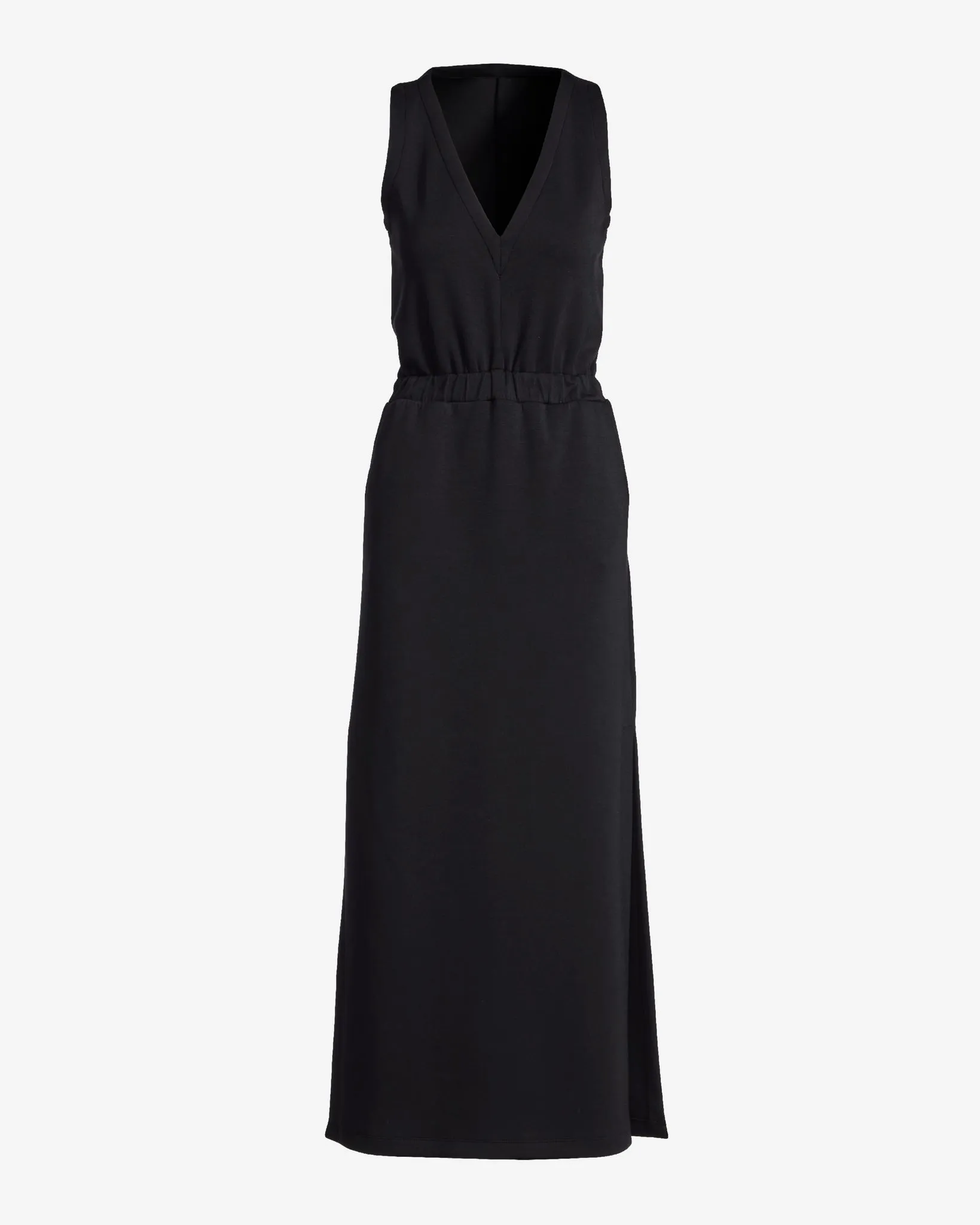 Luxe Lounge V-Neck Blouson Maxi Dress Black sold by Boston Proper product image thumbnail 2