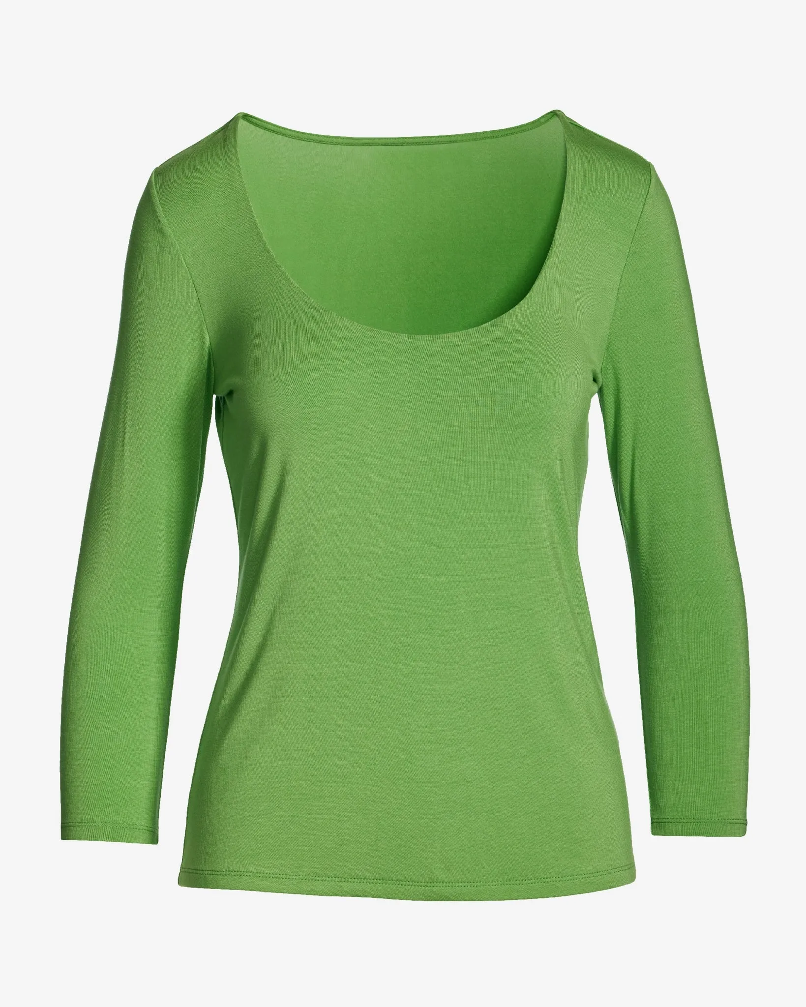 So Effortless Three Quarter Sleeve Scoop Neck Top Bud Green sold by Boston Proper product image thumbnail 2