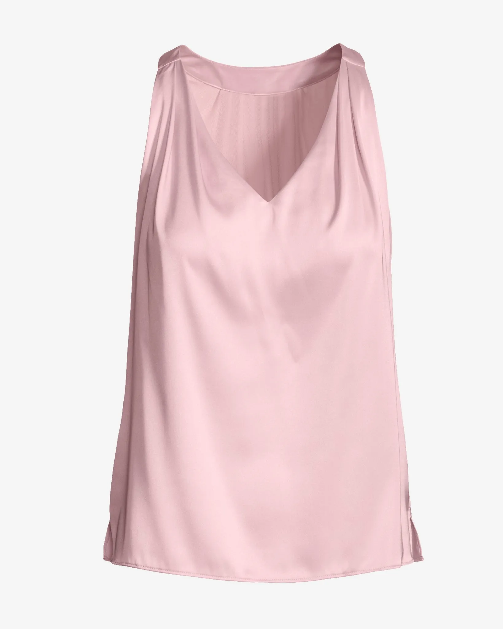 Nikki V-Neck Charmeuse Blouse Pink Quartz sold by Boston Proper product image thumbnail 2