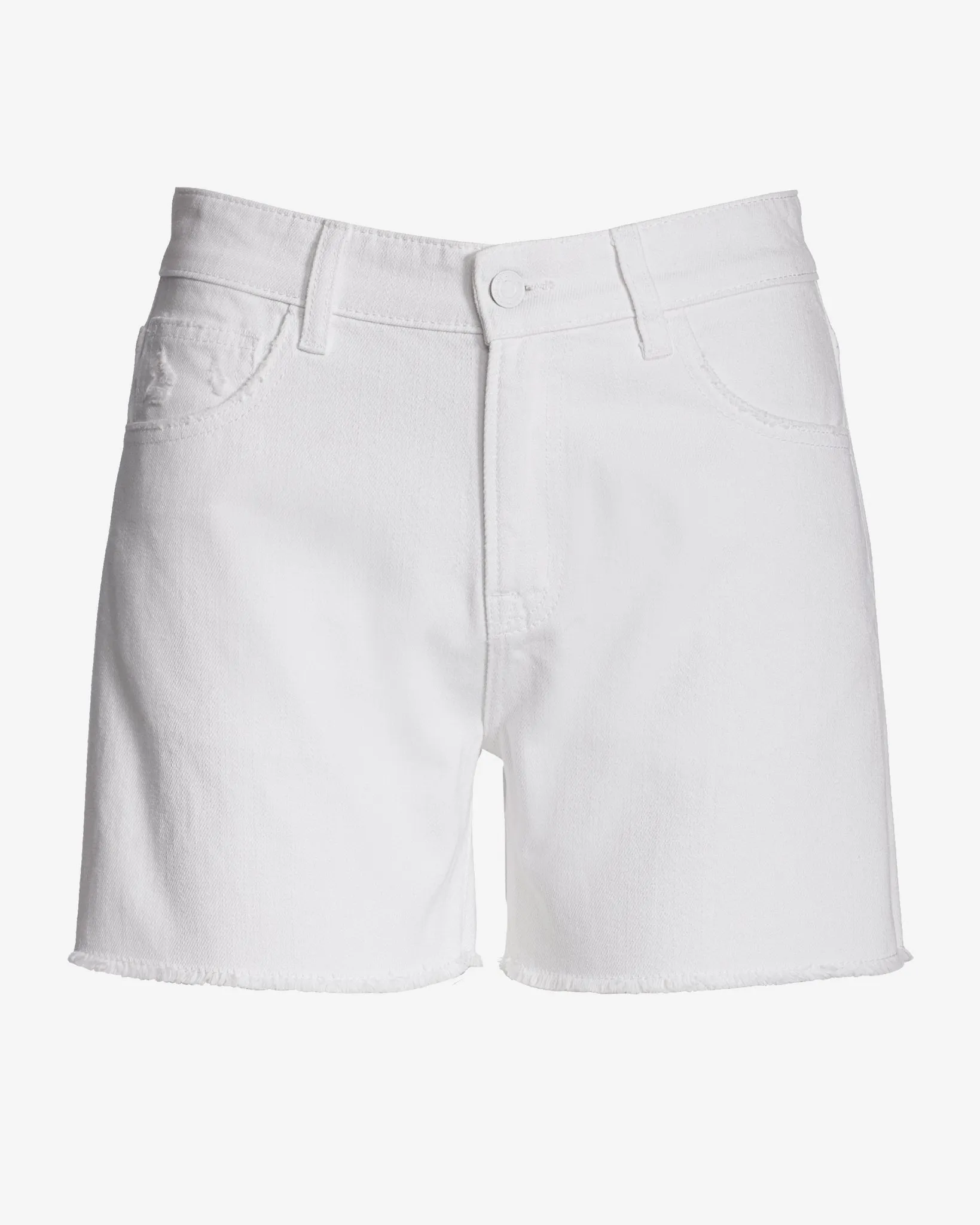 Relaxed Cut Off Denim Short White sold by Boston Proper product image thumbnail 2