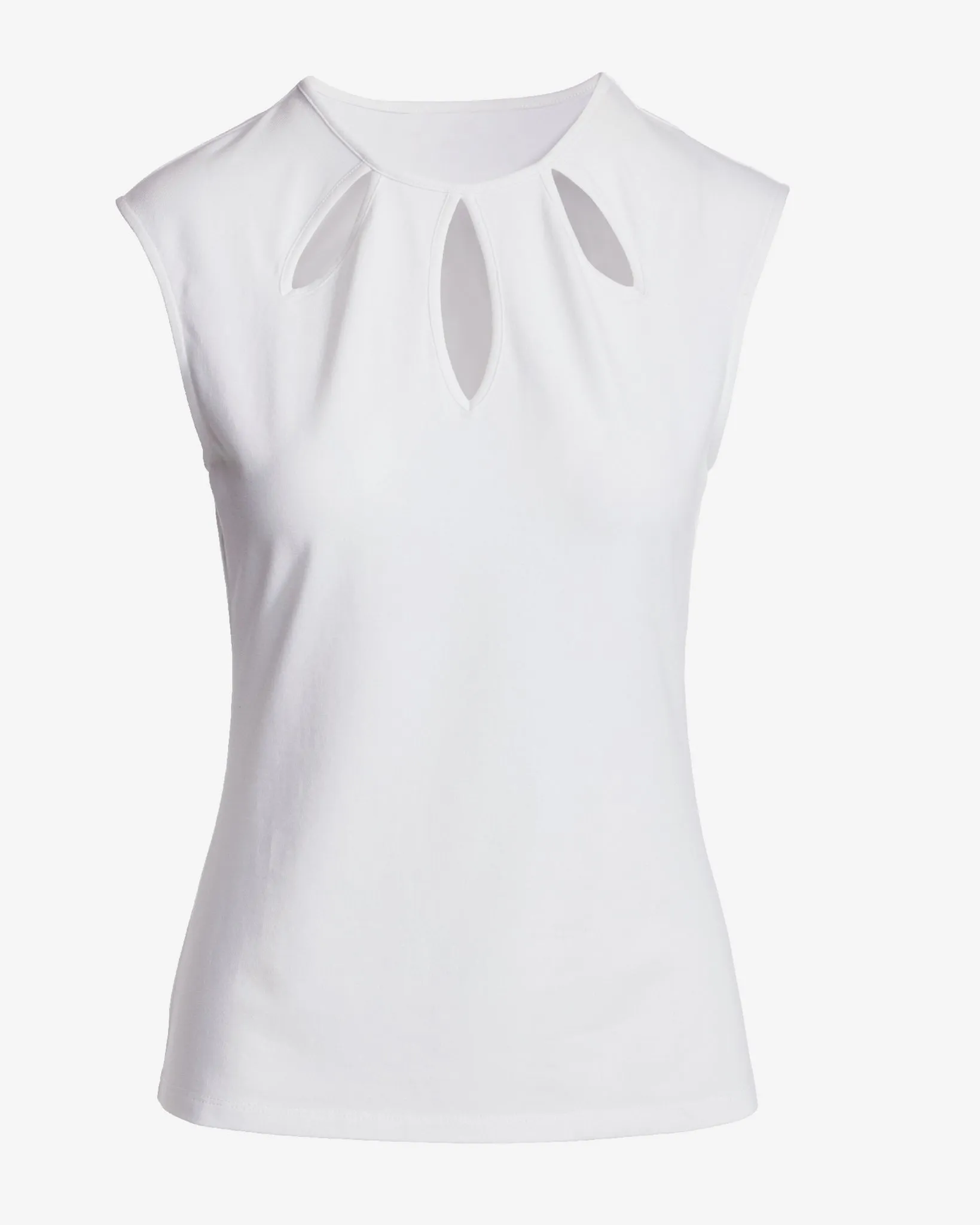 So Sexy Teardrop Cut Out Top Pure White sold by Boston Proper product image thumbnail 2