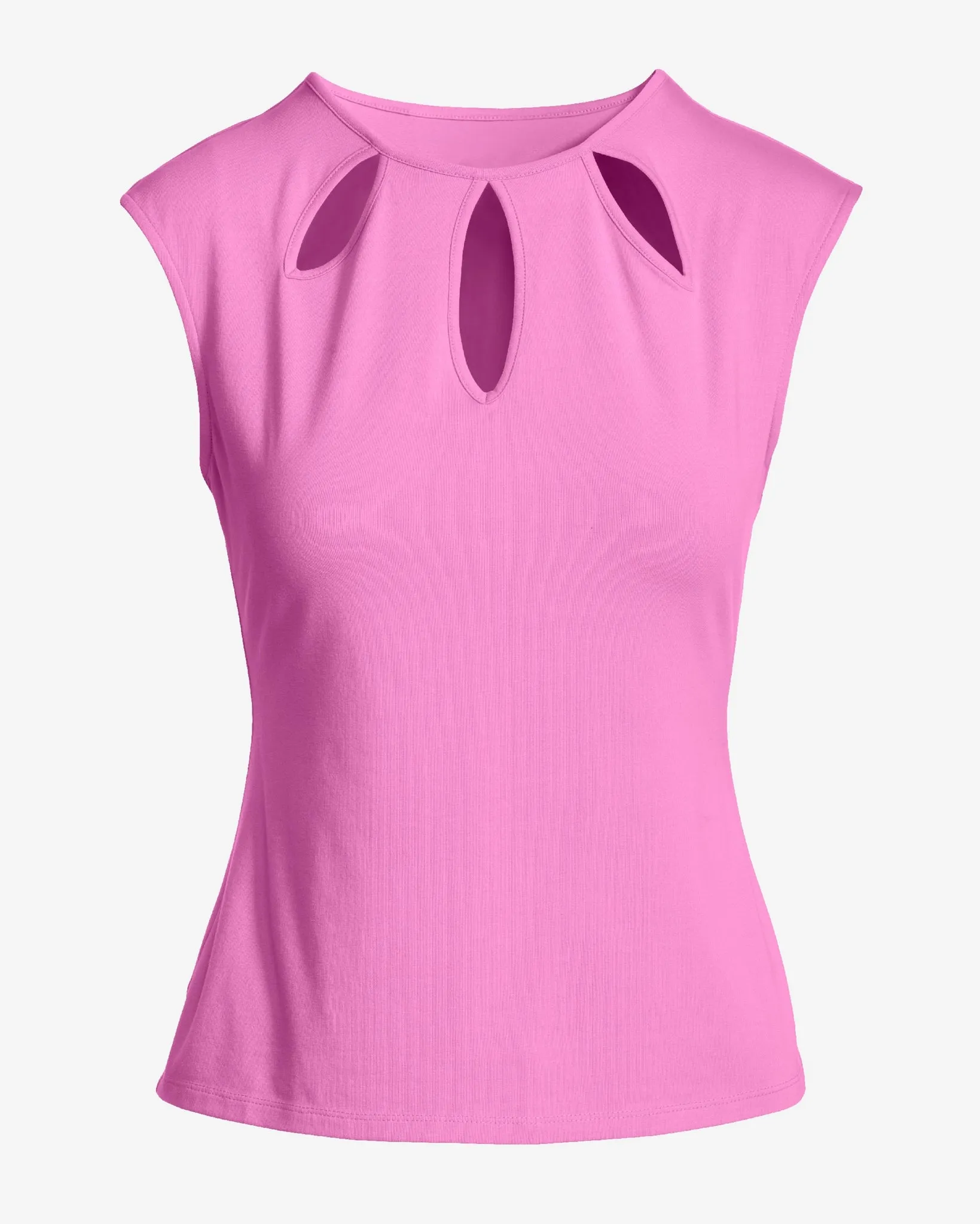 So Sexy Teardrop Cut Out Top Fuchsia Pink sold by Boston Proper product image thumbnail 2