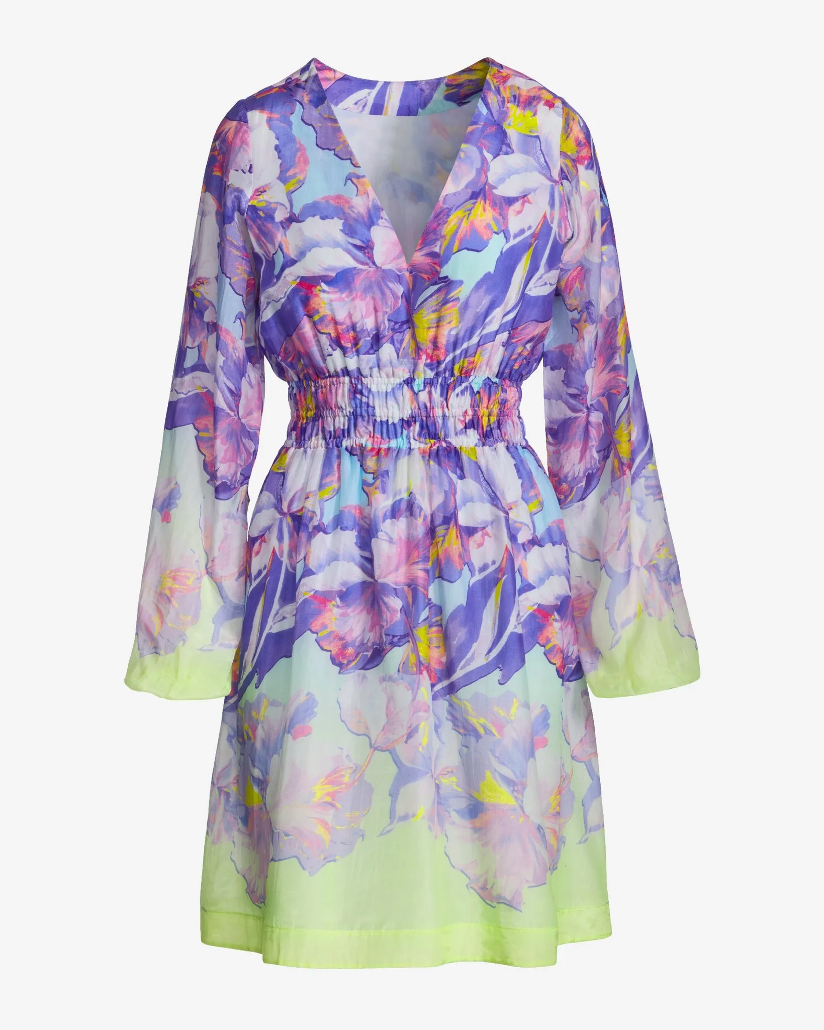 Versailles Fleurs Print Long Sleeve A Line Dress Versailles Fleurs sold by Boston Proper product image thumbnail 2