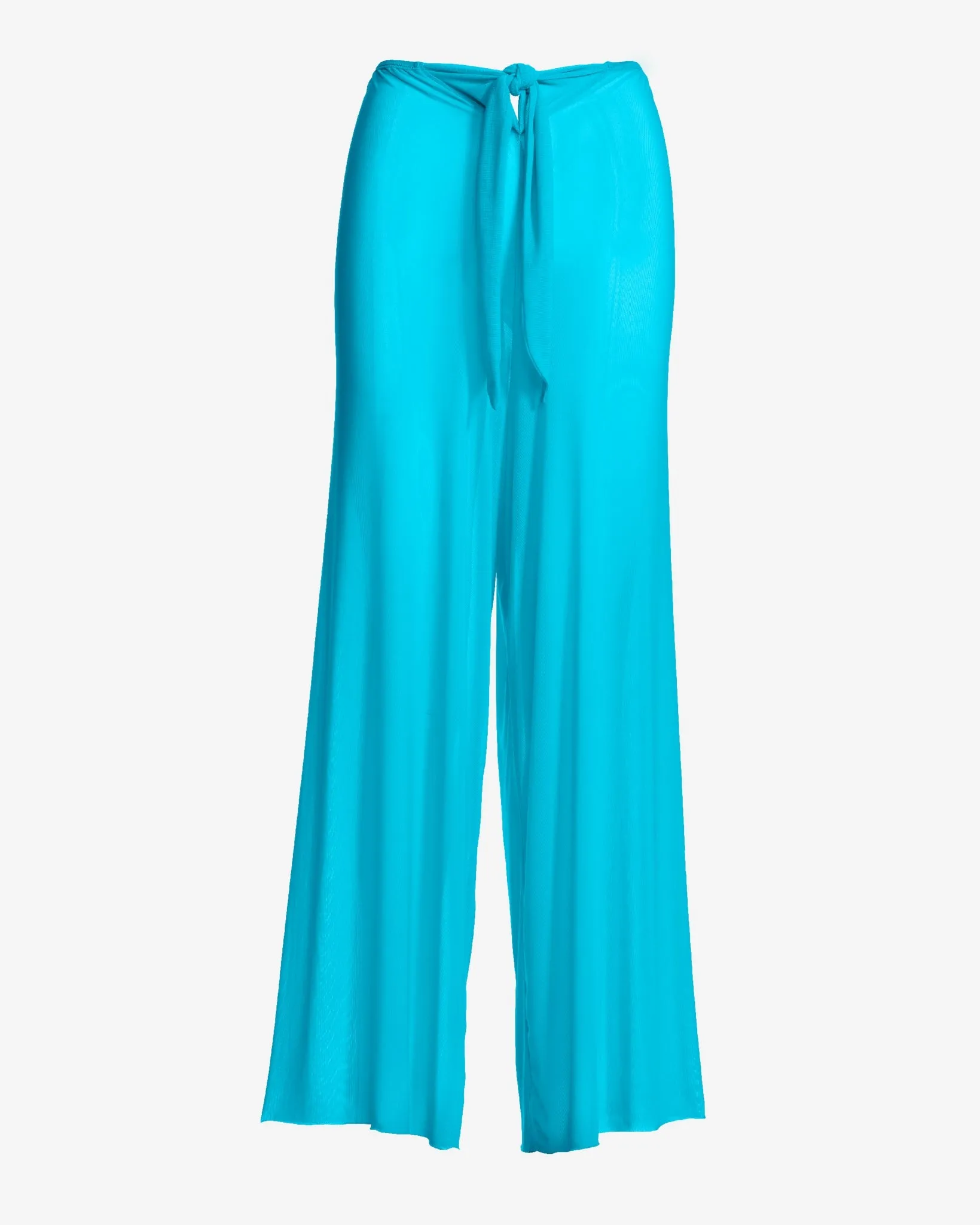 Mesh Tie Waist Coverup Pant Turquoise sold by Boston Proper product image thumbnail 2