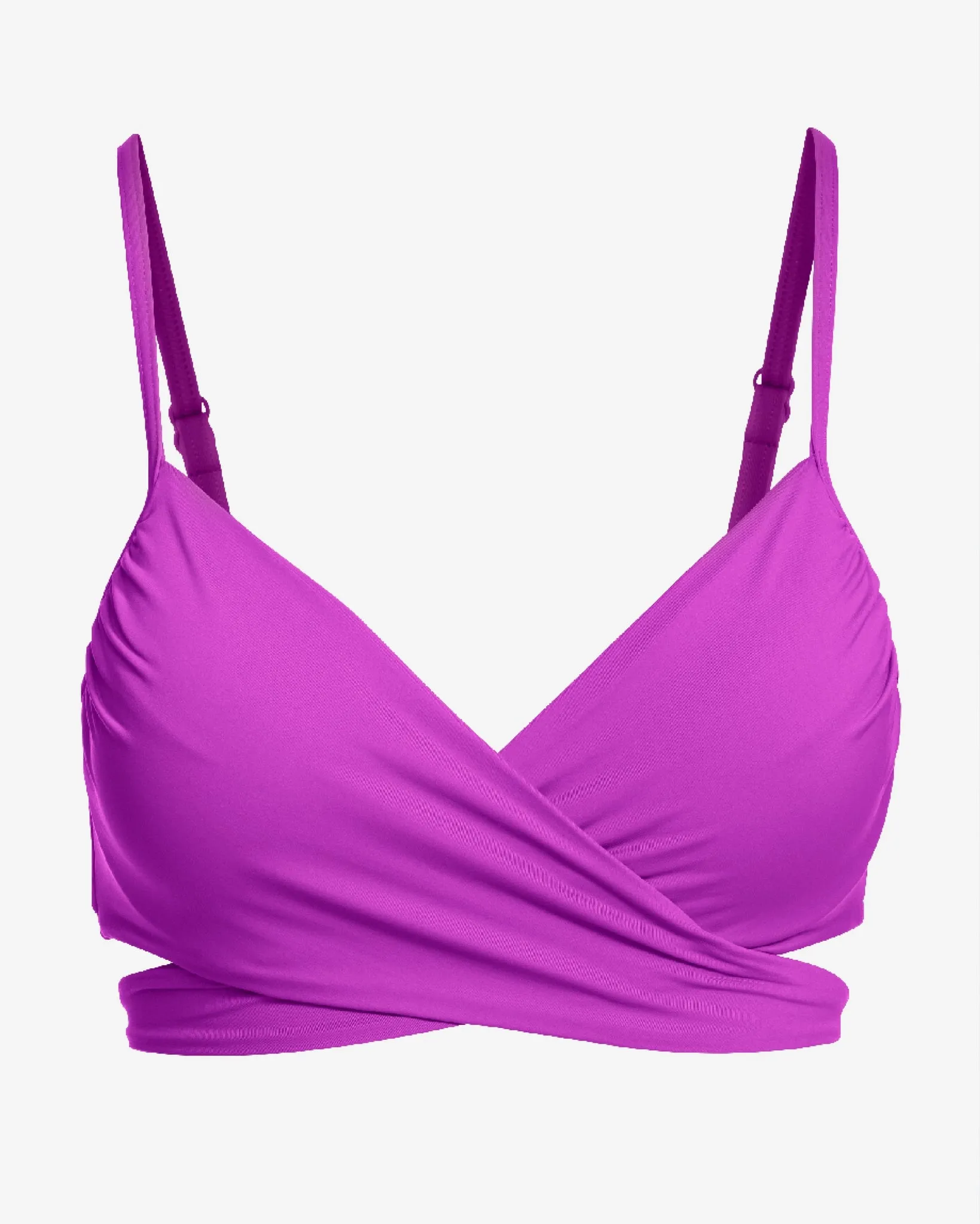 Swim Sense Underwire Wrap Bikini Top Purple Cactus Flower sold by Boston Proper product image thumbnail 2