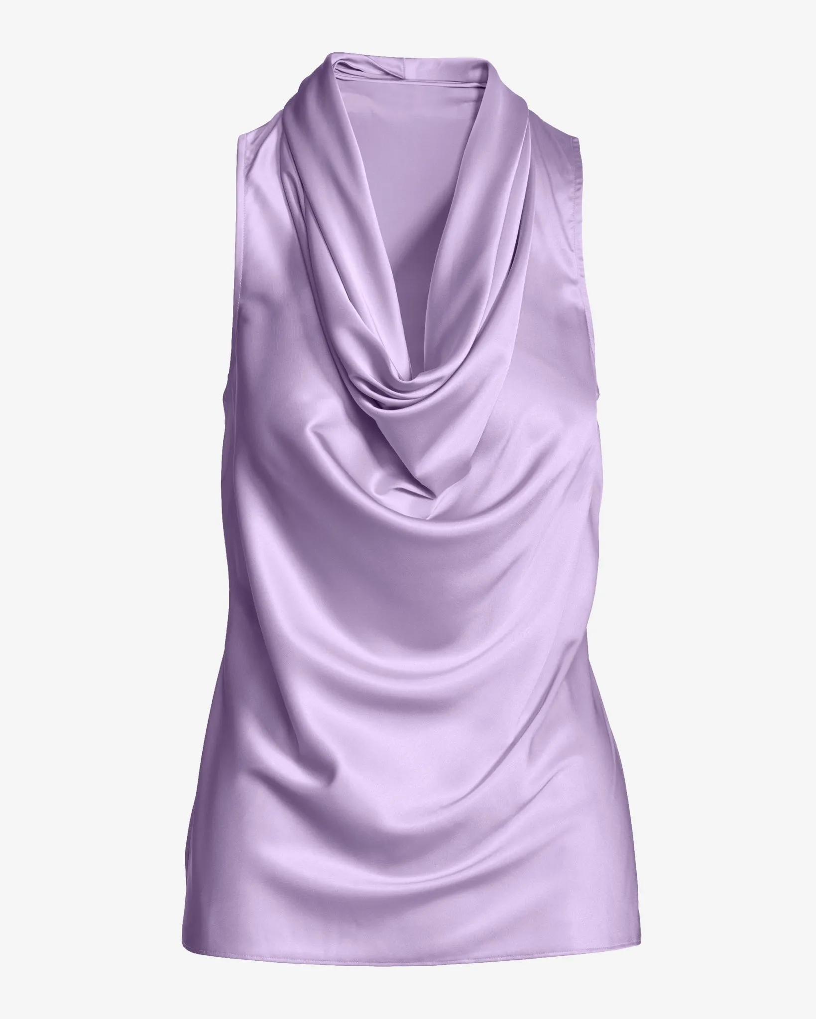 Marilyn Cowl-Neck Charmeuse Blouse Pastel Lilac sold by Boston Proper product image thumbnail 2