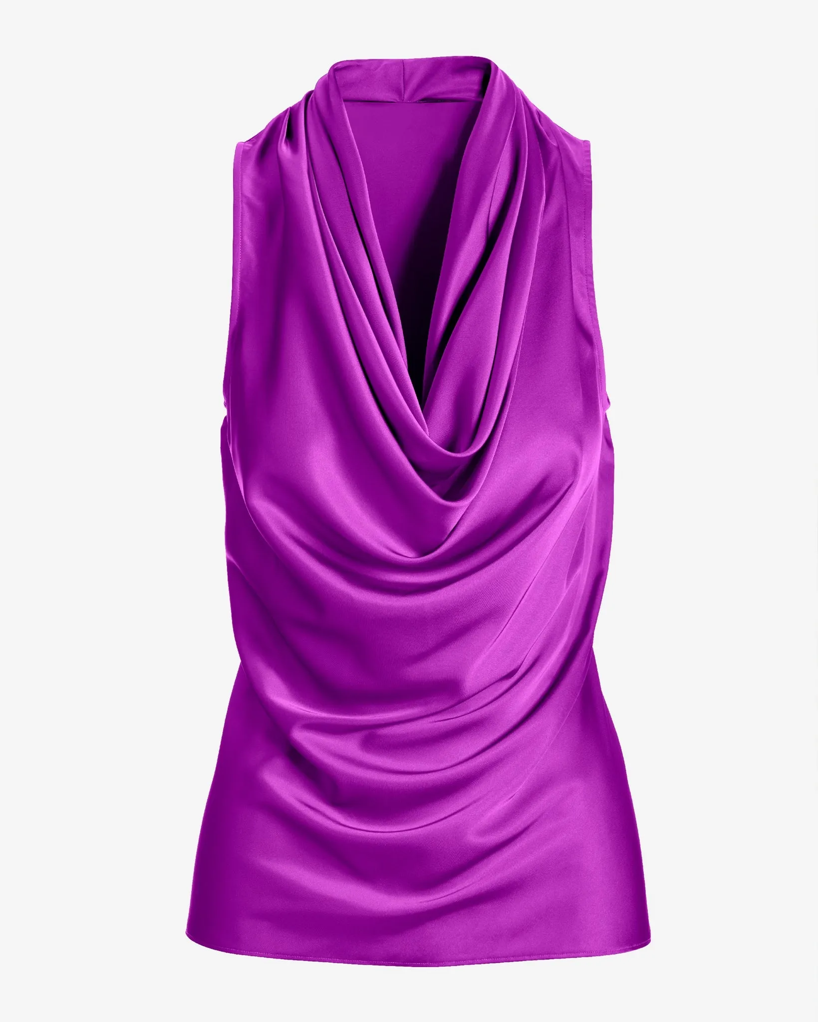 Marilyn Cowl-Neck Charmeuse Blouse Vibrant Orchid sold by Boston Proper product image thumbnail 2