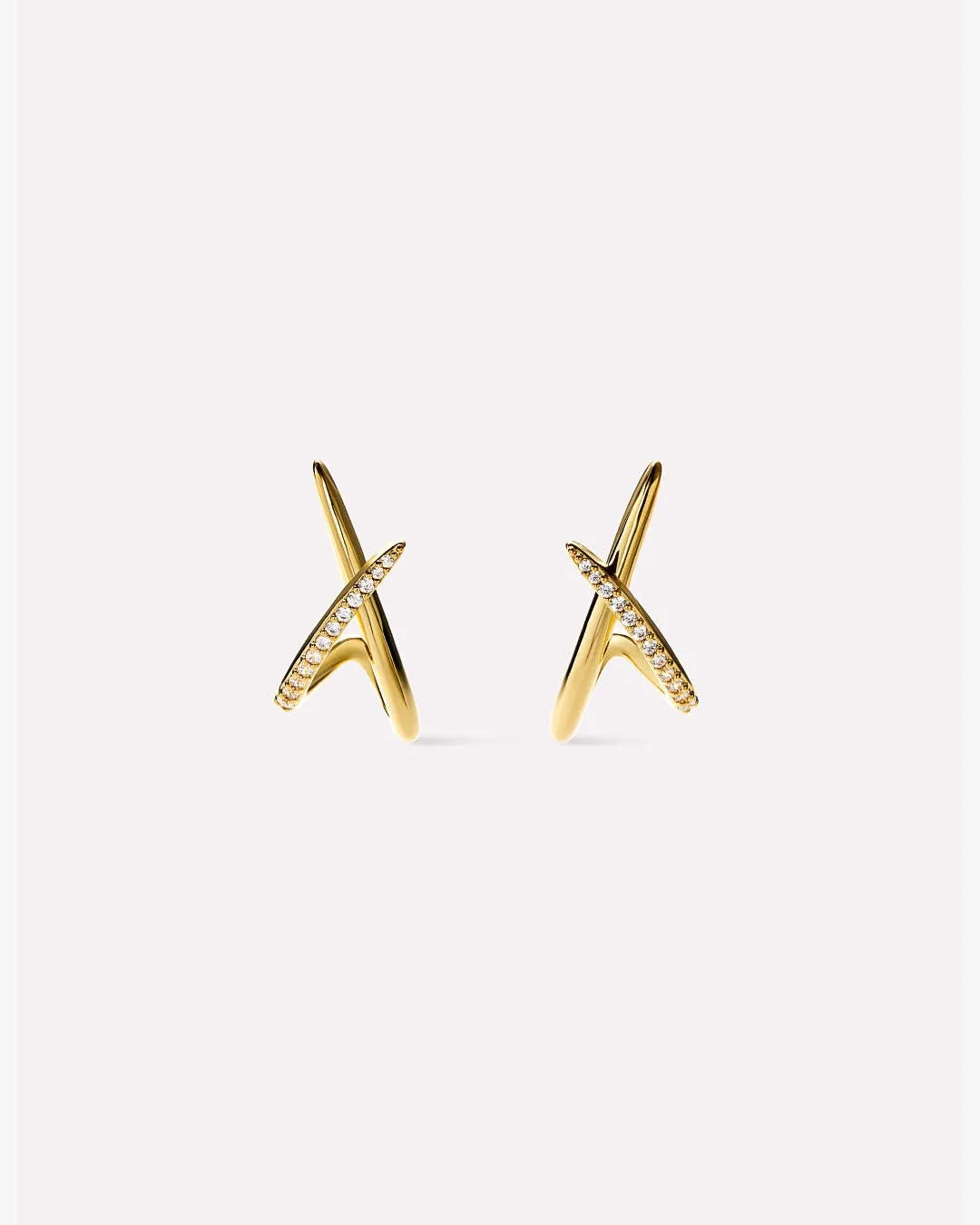 Gold Stud Earrings - Sloane Pave sold by Boston Proper