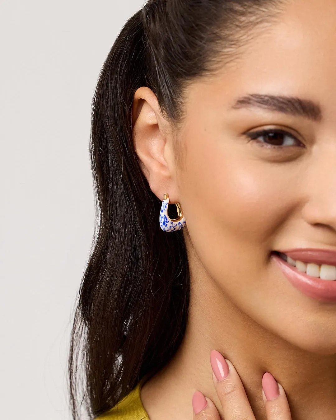 Statement Earrings - Dakota Marble Blue sold by Boston Proper product image thumbnail 5