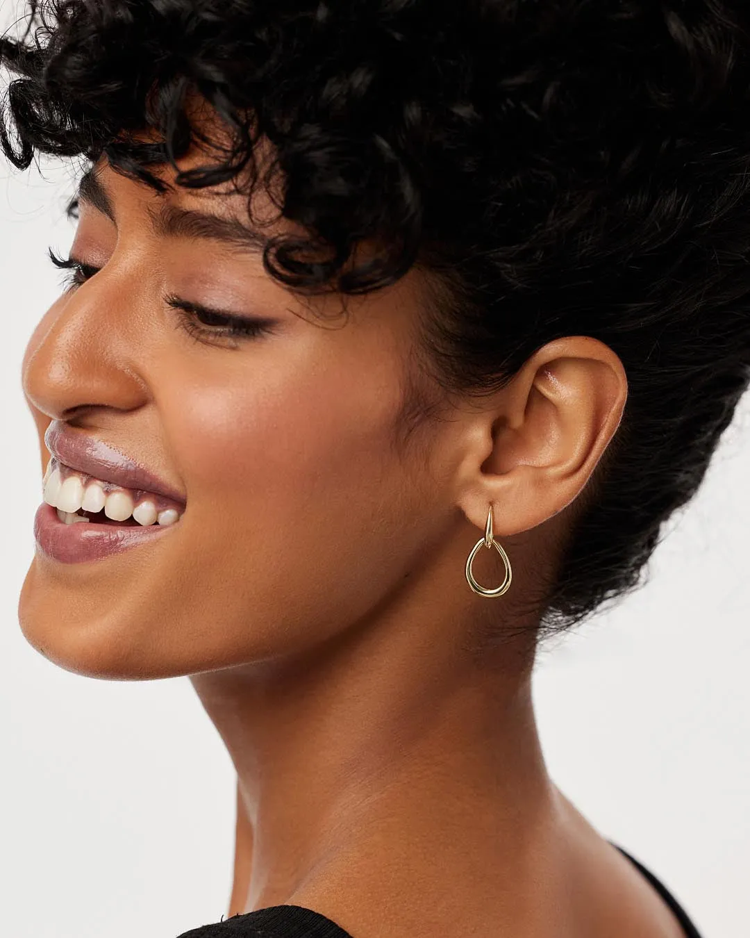 Gold Drop Earrings - Sage sold by Boston Proper product image thumbnail 5