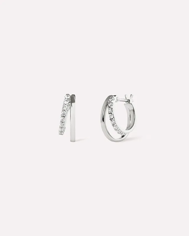 Double Hoop Earrings - Toda Silver sold by Boston Proper