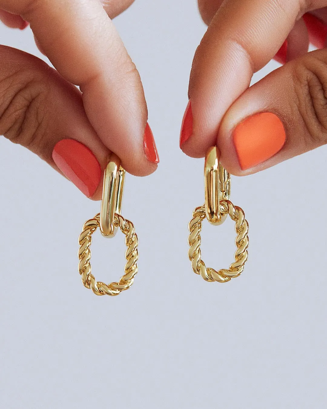 Double Hoop Earrings - Ash Double sold by Boston Proper product image thumbnail 3