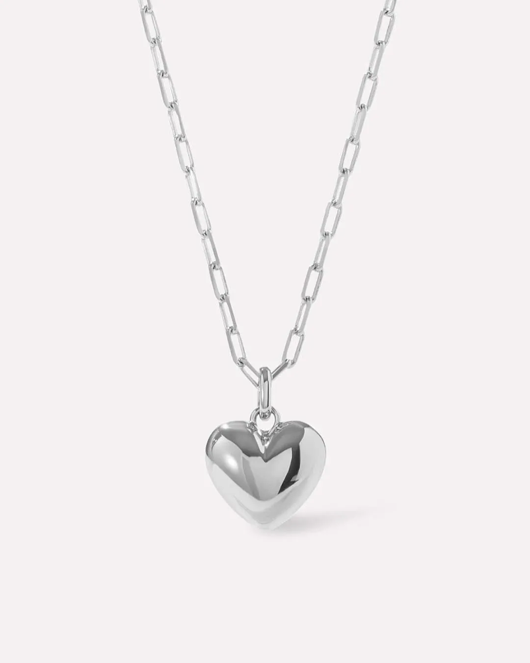 Puffed Heart Necklace - Lev Silver sold by Boston Proper