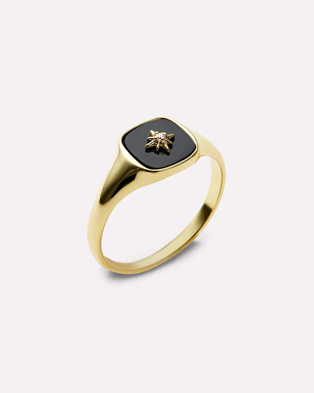 Gold Signet Ring - Amara Black sold by Boston Proper
