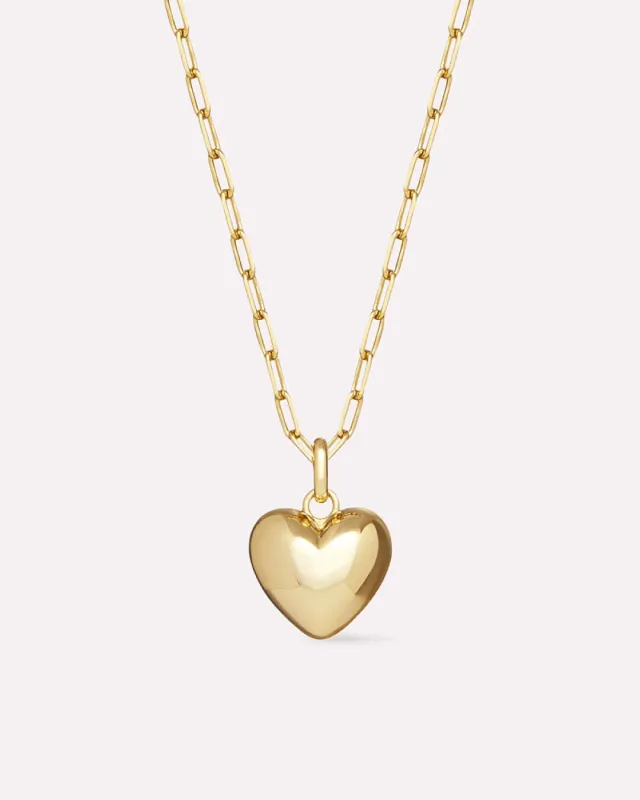 Puffed Heart Necklace - Lev sold by Boston Proper