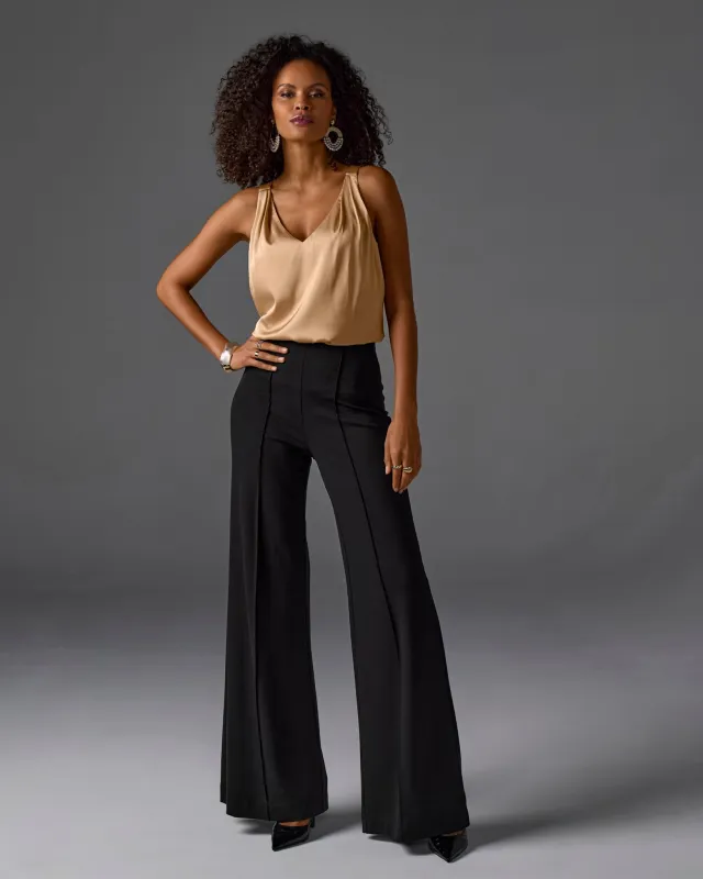 Malibu Ultimate Pull-On Ponte Pant Black sold by Boston Proper