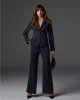 Pinstripe Pant Gray/Blue sold by Boston Proper