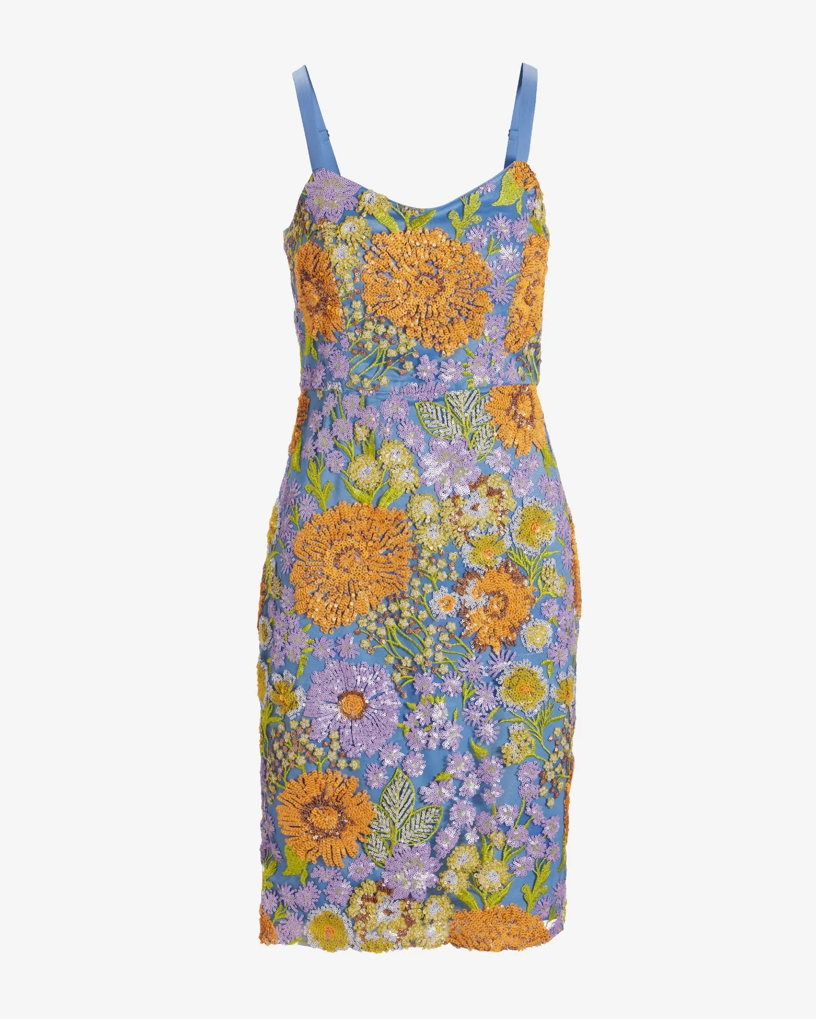 Multicolored Floral Sequin Mesh Sheath Dress Purple Multi sold by Boston Proper product image thumbnail 2