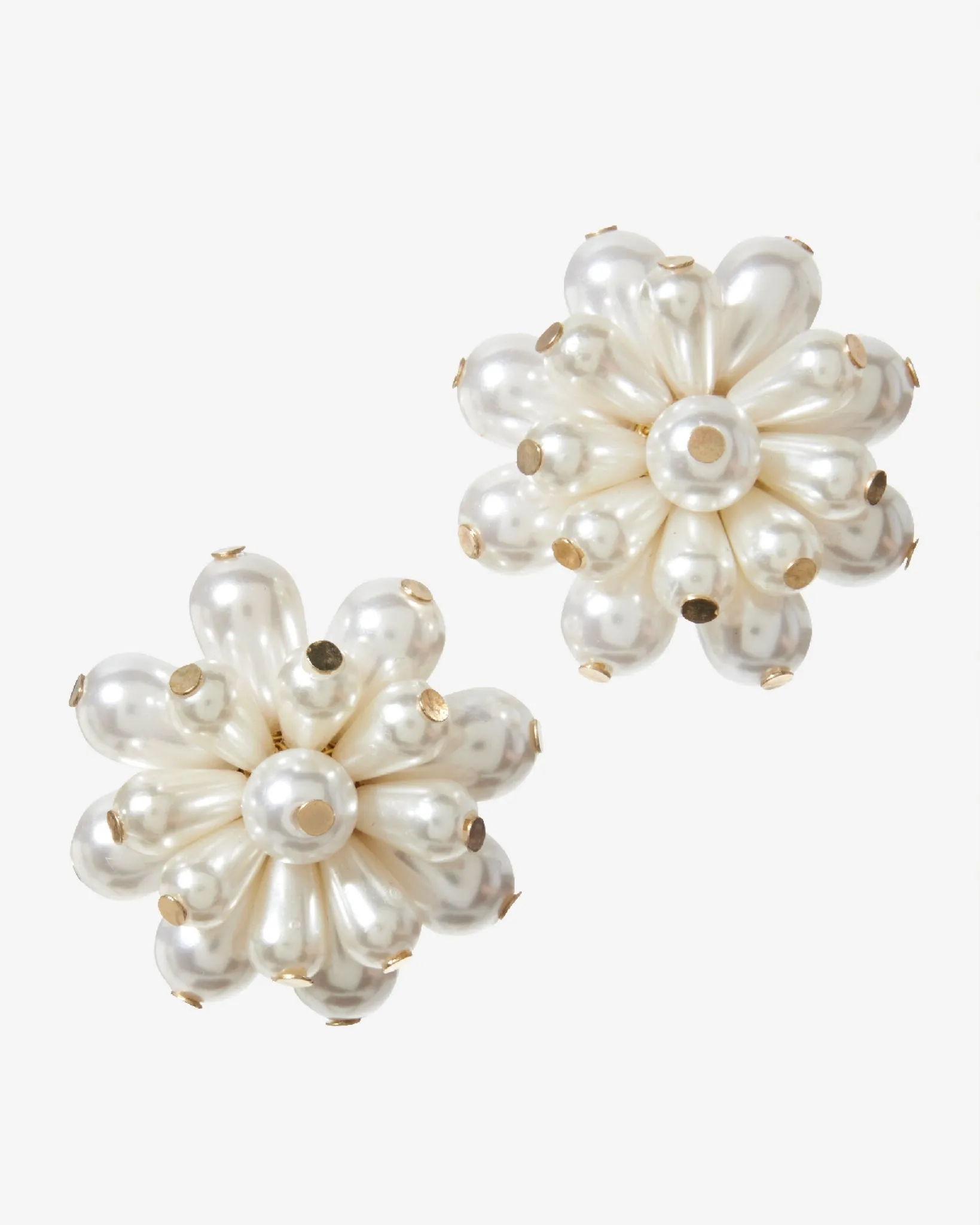 Multi Pearl Stud Earring Off White sold by Boston Proper