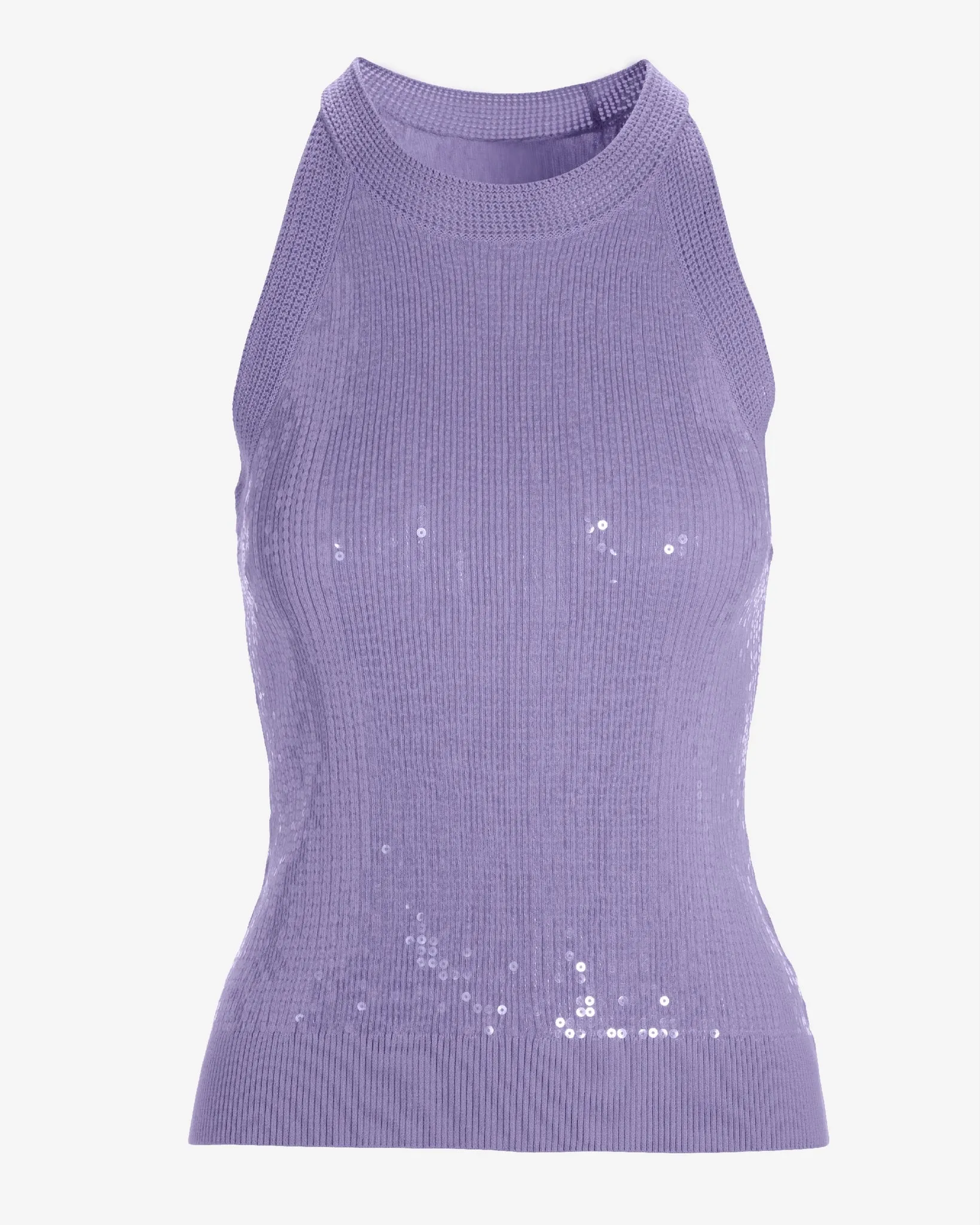 Sequin High Neck Sweater Tank Lavender sold by Boston Proper product image thumbnail 2