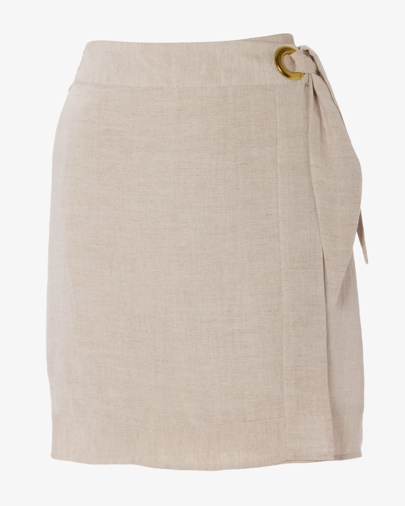 Linen Pull-On Wrap Skort Flax sold by Boston Proper product image thumbnail 2
