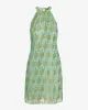 Metallic Halter Shift Dress Seaglass sold by Boston Proper