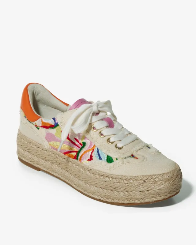Floral Multi Raffia Sneaker Multi sold by Boston Proper