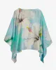 Print Charmeuse Poncho Exploded Hibiscus sold by Boston Proper