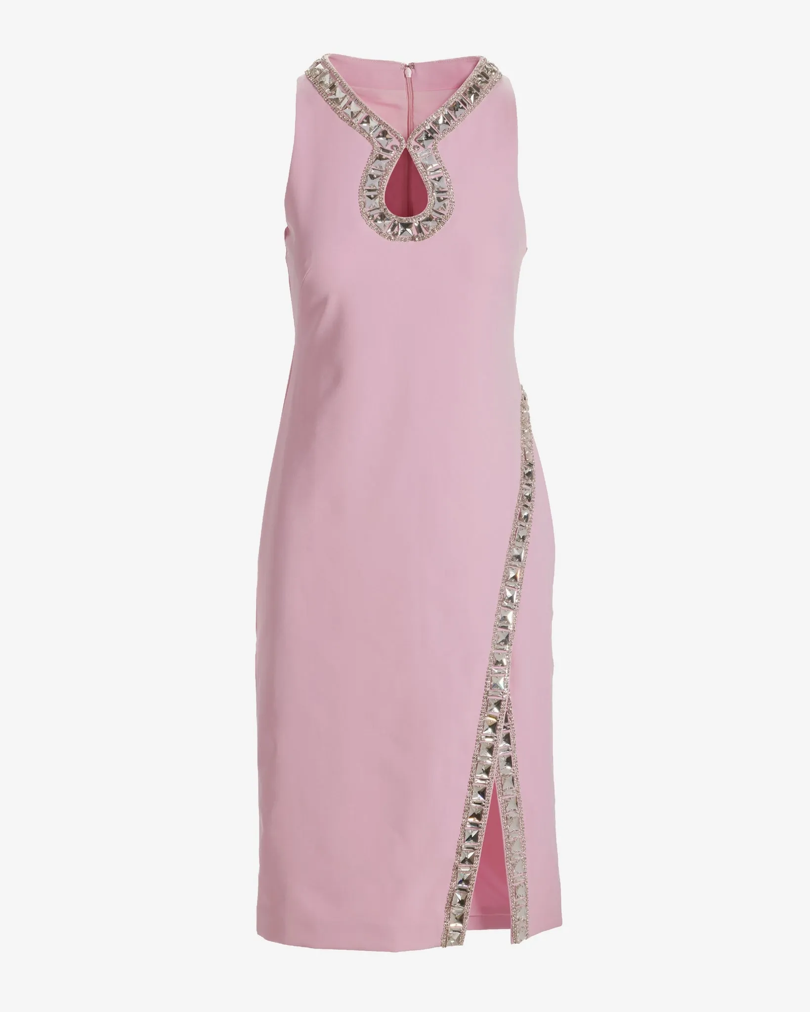 Crystal Embellished Slit Sheath Dress Pastel Pink sold by Boston Proper product image thumbnail 2