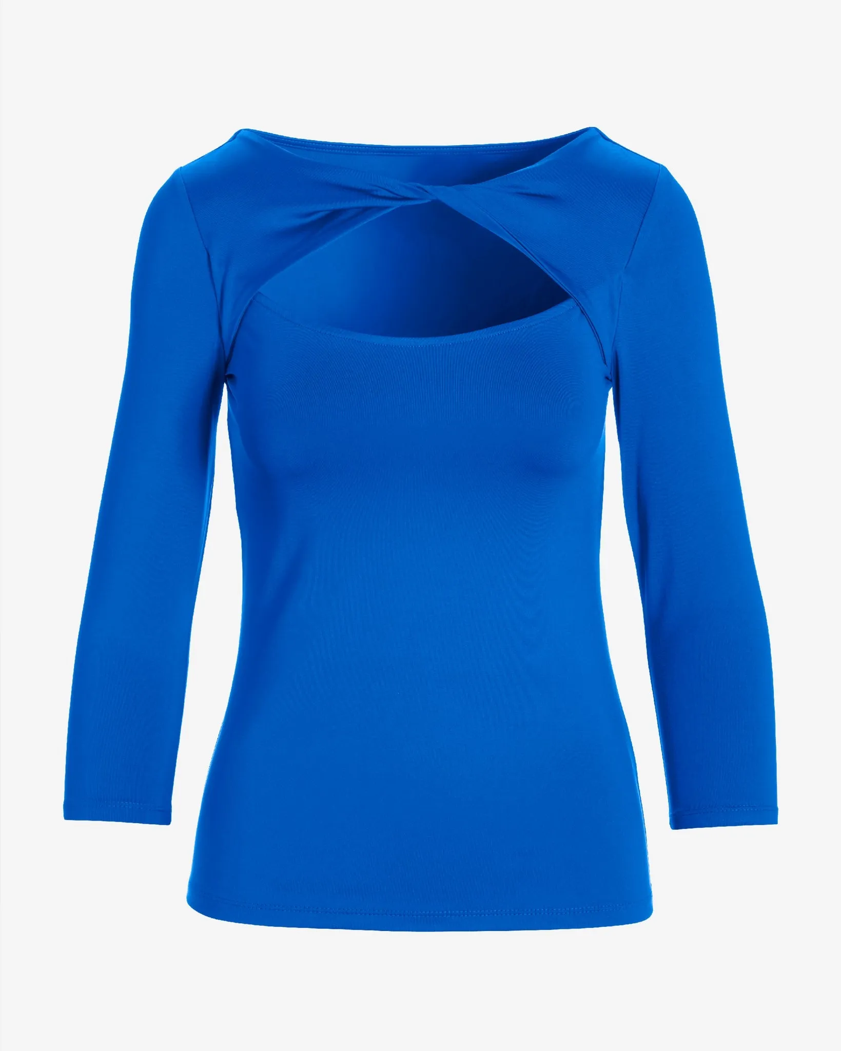 So Modern Cutout Long Sleeve Top Palace Blue sold by Boston Proper product image thumbnail 2