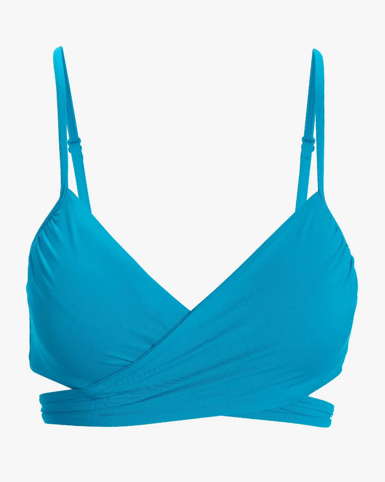 Swim Sense Underwire Wrap Bikini Top Bright Blue sold by Boston Proper product image thumbnail 2