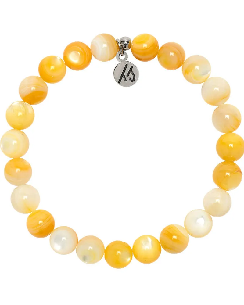 Defining Bracelet- Prosperity Bracelet with Yellow Shell Gemstones sold by Boston Proper
