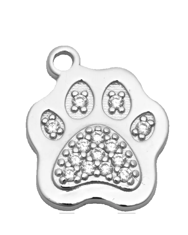 Storm Agate Gemstone Bracelet with Paw CZ Sterling Silver Charm sold by Boston Proper product image thumbnail 3