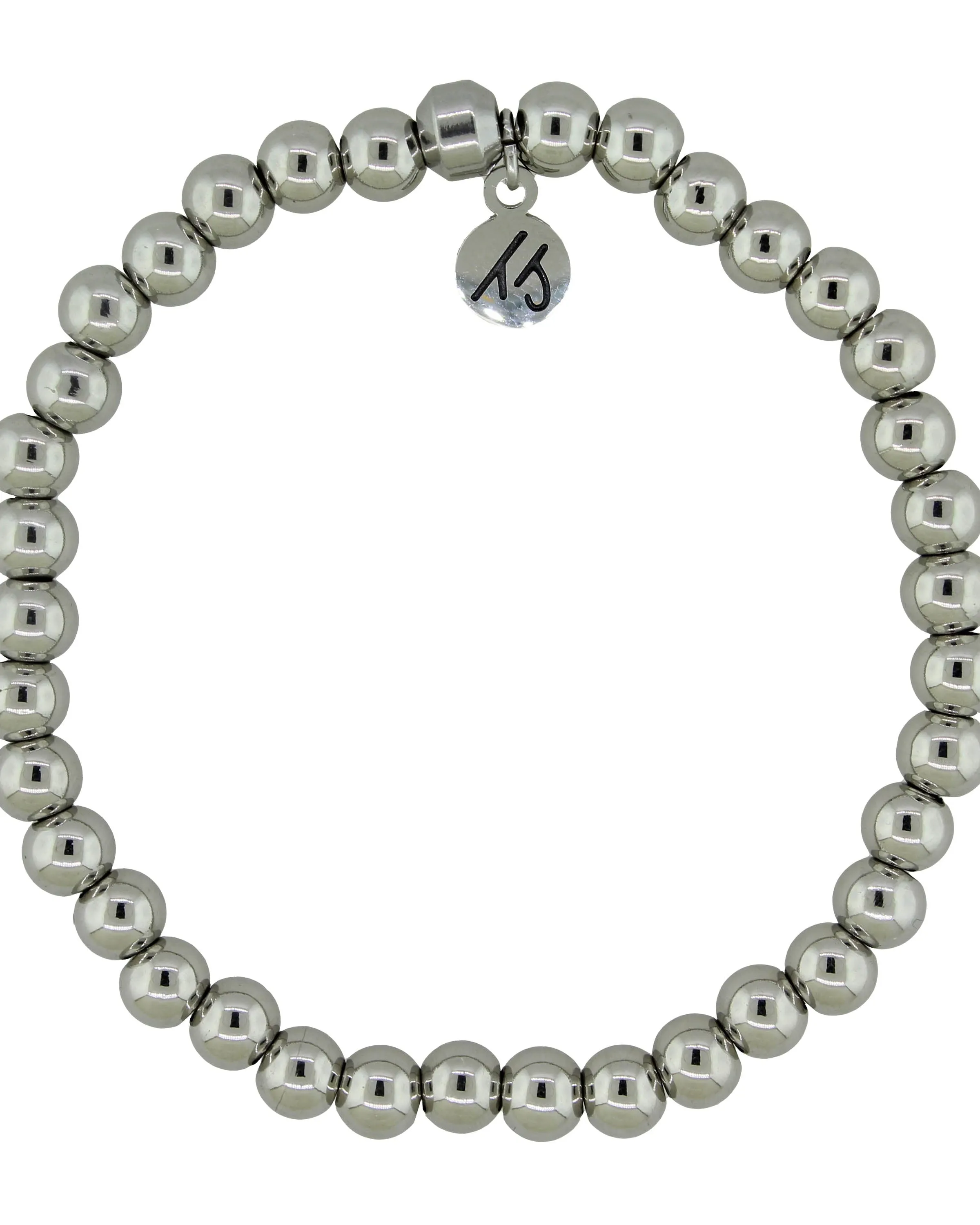 Defining Bracelet- Everyday Bracelet with Silver Steel Beads sold by Boston Proper