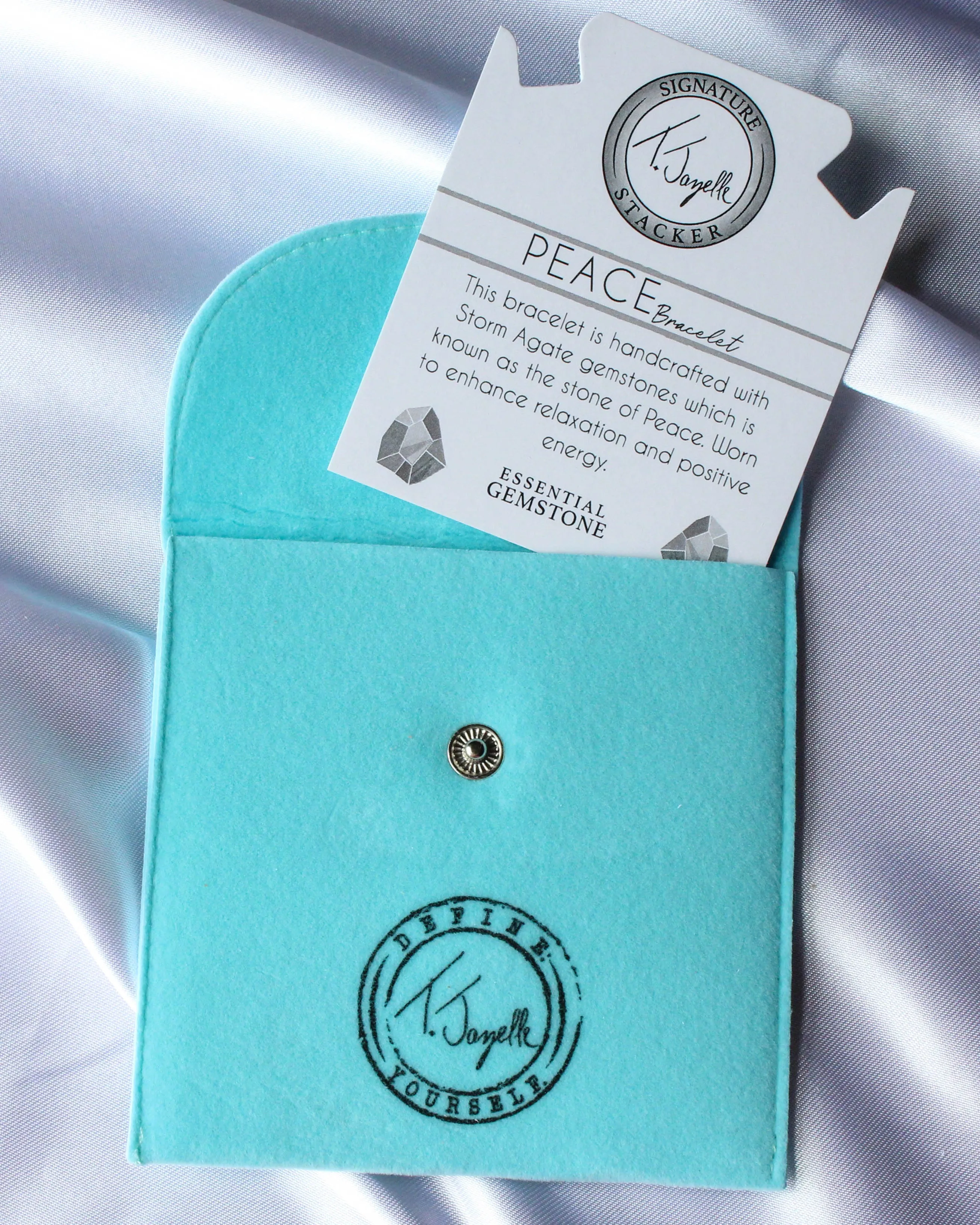 Defining Bracelet- Peace Bracelet with Storm Agate Gemstones sold by Boston Proper product image thumbnail 3